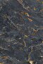 Hari̇kabi̇rev | Blue-Gold-Gray Abstract Combination | Framed Glass Table 3 Pieces Vertical - 3