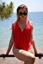 Women's Tasseled Swimsuit Red 34023 - 7