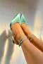 Simon Green Satin Stone Ankle Strap Women's Heeled Shoes