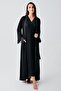 Long Sleeve Lace Stretchy Viscose Nightgown Dressing Gown Set