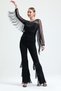 Belted Tassel Detailed Scuba Crepe Trousers| Pnt34791 Black