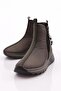 685-22K Women's Thick Sole Zip Detail Boots Khaki - 4