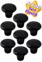 8 Pieces of Hard Plastic Mushroom Button Handle Black Cabinet Furniture Kitchen Cabinet Drawer Door Handle Handle