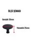 5 Pcs Flat Button Black Handle Furniture Drawer Cabinet Door Handle Metal Handle Accessories with Screw - 3