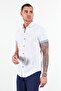 White Linen Effect Short Sleeve Shirt |   Mes 111873 -01 - 7