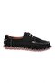 602-23y Women's Stitching Detailed Front Laced Loafer Shoes