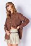 Coffee Women's Relaxed Fit Poplin Shirt | Mks163867-01-3867 - 6