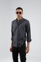Anthracite Men's Easy-Iron Standard Fit Regular Cut Oxford Shirt |   Ee255008-7504 - 3