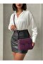 Genuine Leather Crossbody Bag Miley Model Purple Color