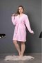 Women's Pink Ultrasoft Plush Dressing Gown - 3