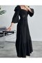Double-Waist Corset-Style Low-Shoulder Half-Sleeve Bohemian Maxi Ankle-Length Vacation Dress - 7