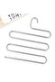 2 Pieces - Metal 5-Layer In-Cabinet Trousers Scarf Shawl Hanger, Multiple Hangers, Decorative Smart Hanger - 4