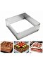Round Square Adjustable Circle 15cm Oblique Spatula 3-Piece Cake Making Set, Cake Starter Set - 6