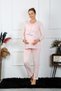 Women's Long Sleeve Maternity Pajamas Set Powder 45501