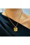 Steel Clover Evil Eye Beaded Blue Eye Necklace Length 65 Cm - 2