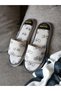 Men's Gray Bicycle Patterned Open Front House Slippers - 2