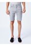Men's Gray Bermuda Shorts - Normal Waist, Frıda - 2