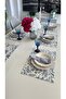 6 Stain-Proof Flower Patterned Gray American Serving - 2