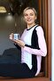 Women's Long Sleeve Jersey Pajama Set 4173 - 2
