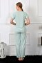Women's Combed Cotton Short Sleeve Pajama Set 4128 - 4