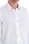White Comfort Fit Printed Slim Collar Long Sleeve Sports Shirt - 5
