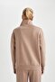 Fit Oversize Fit Stand Collar Polar Sports Sweatshirt A7154ax23au - 6