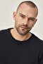 Men's Navy Blue Slim Fit Narrow Cut Crew Neck 100% Cotton T-Shirt Pack of 2 - 5