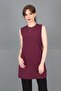 Zero Neckline Sleeveless Blouse - Plum - 3001100 - 5