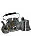 Double Sided Ottoman Motif Aluminum Teapot with Strainer Teapot - 6