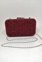 Yakamoz Women's Red Stoned Evening Dress Clutch Portfolio Bag - 6