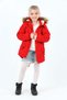 Girl's Water Repellent Fur Hooded Winter Coat - 2