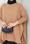 Women's Biscuit Hijab Knitwear Oversize Slit Sweater - 5