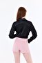 Atlas Light Flexible Crepe Sort with Ornamental Pockets |   Şrt14056Yn Powder - 6