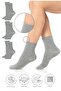 Bamboo Women's Premium Gray Socks - Elasticated, Seamless, Non-Marking, Non-Tightening 3-Pack - 2