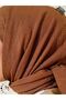 Hijab Women's Bamboo Crochet Chocolate Brown Scarf - 5