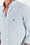 Nefti Men's Embroidered Linen Effect Shirt |   Mes116488-01 - 7