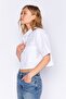 White Women's Crop Shirt| MKS164358-01 - 3