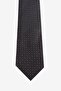 Men's Black-White Patterned Tie - 2