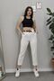 Women's Summer Ecru Gabardine Boyfriend Pants 3953