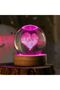 Crystal Glass Ball 3D Dimensional Colorful USB Wooden Base Decorative Special Souvenirs Ornament Trinket Lamp Set - 7