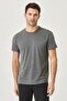 Men's Anthracite-brown Slim Fit Narrow Cut Crew Neck 100% Cotton Pack of 2 T-Shirts - 3
