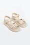 Beige Women's Genuine Leather Sandals - 3