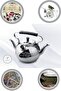 Double Sided Ottoman Motif Aluminum Teapot with Strainer Teapot