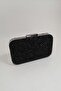 Yakamoz Black Women's Stoned Evening Dress Clutch Portfolio Bag - 5