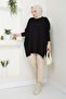 Women's Black Hijab Knitwear Oversize Sweater - 6