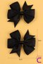 2-Piece Girls' Grosgrain Satin Bow Hair Clip Set Orange - Bow Ribbon Clip Hairpin - 4