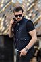Men's Quilted Snap Fastener Vest Seasonal - 2