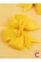 2-Piece Girls' Grosgrain Satin Bow Hair Clip Set Yellow - Bow Ribbon Clip Hairpin - 4