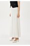 Maxi Boy Ecru A-Line Classic Skirt with Zipper and Lining - 3
