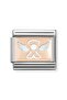 Composable Classic Plates In Stainless Steel With 9k Rose Gold Custom Angel